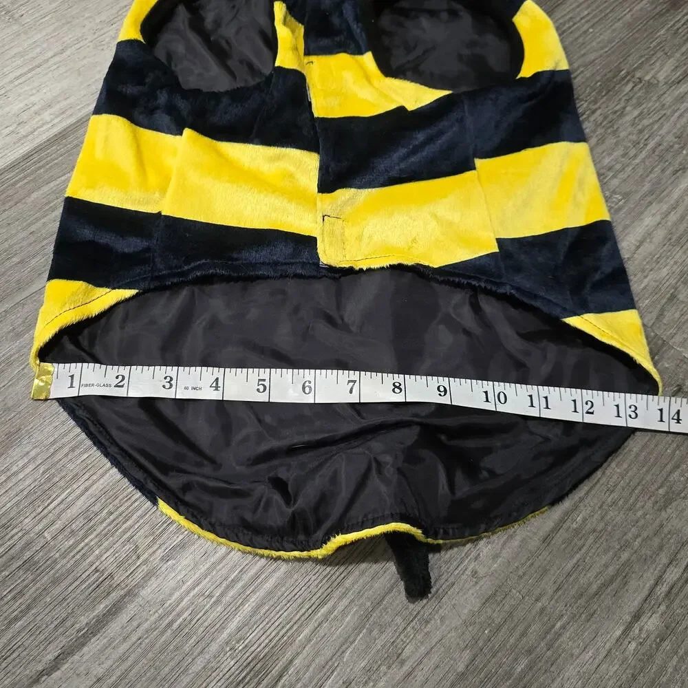 Vibrant Life Yellow & Black Hooded Bumble Bee Halloween Pet Dog Costume Dress Up
